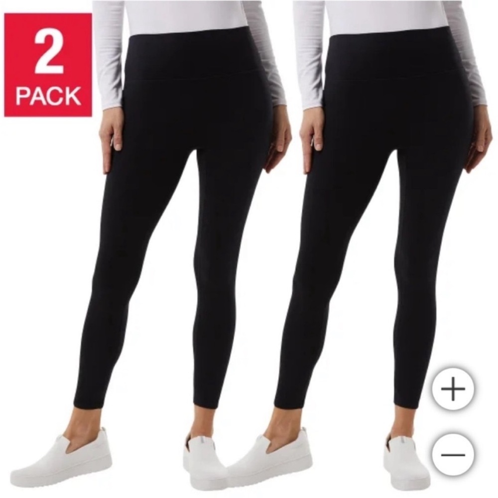 32 Degrees Heat 2 Pack Everyday High Waisted Leggings Black XXL
